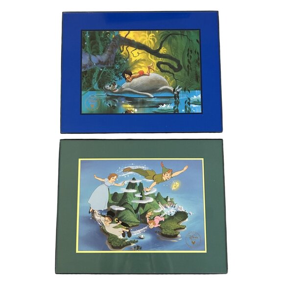 Disney Store Exclusive 1997 Peter Pan & Jungle Book Commemorative Lithographs In - Picture 1 of 5